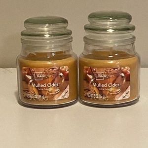 2x new mulled cider jar candles